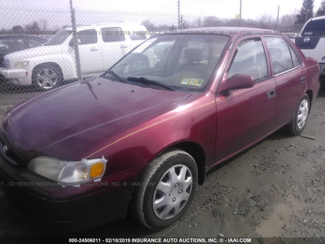 2T1BR12E1YC368590 - 2000 TOYOTA COROLLA VE/CE/LE MAROON photo 2