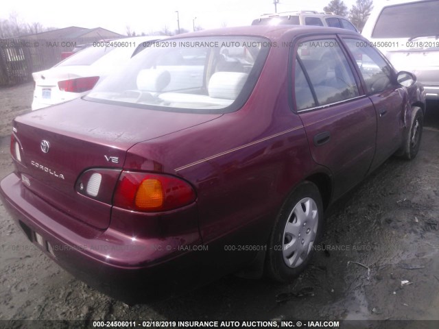 2T1BR12E1YC368590 - 2000 TOYOTA COROLLA VE/CE/LE MAROON photo 4