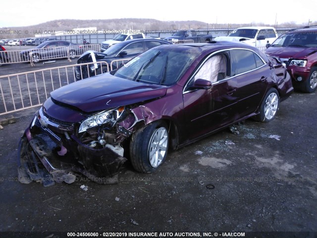 1G11D5SL9FF120925 - 2015 CHEVROLET MALIBU 2LT MAROON photo 2