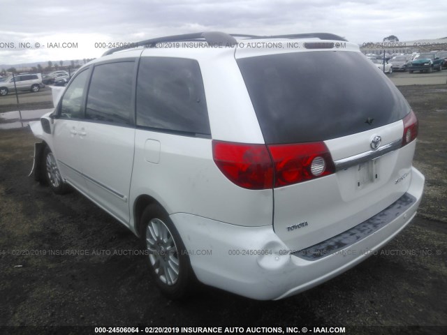 5TDZK22C08S148050 - 2008 TOYOTA SIENNA XLE/XLE LIMITED WHITE photo 3