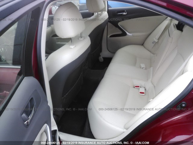 JTHBF5C28C5166225 - 2012 LEXUS IS 250 RED photo 8