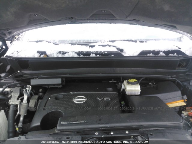 5N1AR2MM4FC612353 - 2015 NISSAN PATHFINDER S/SV/SL/PLATINUM BLUE photo 10