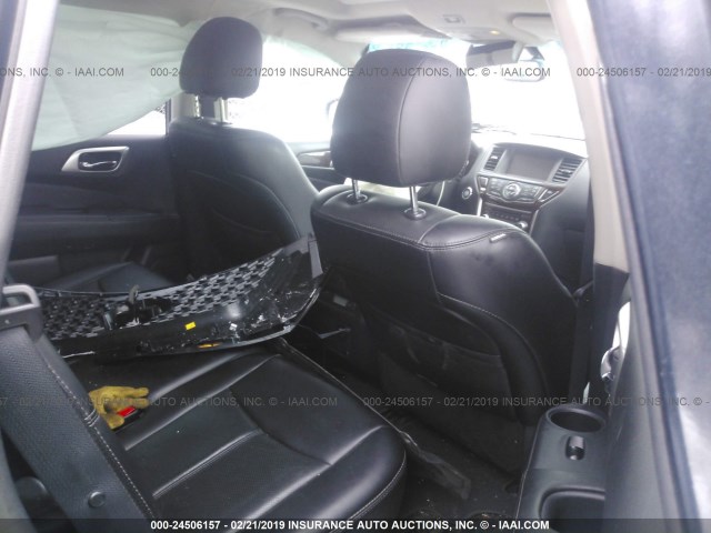 5N1AR2MM4FC612353 - 2015 NISSAN PATHFINDER S/SV/SL/PLATINUM BLUE photo 8