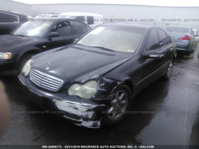 WDBRF61J23F407771 - 2003 MERCEDES-BENZ C 240 BLACK photo 2