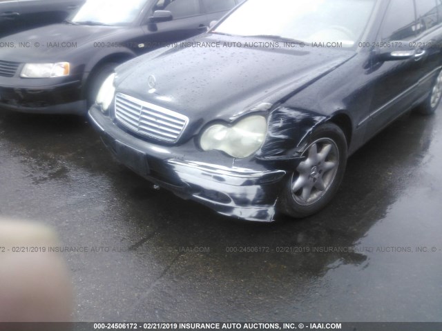 WDBRF61J23F407771 - 2003 MERCEDES-BENZ C 240 BLACK photo 6