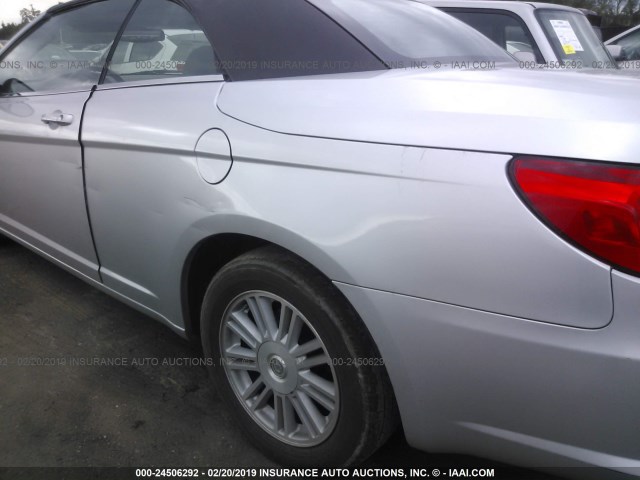 1C3LC55R88N133522 - 2008 CHRYSLER SEBRING TOURING SILVER photo 6