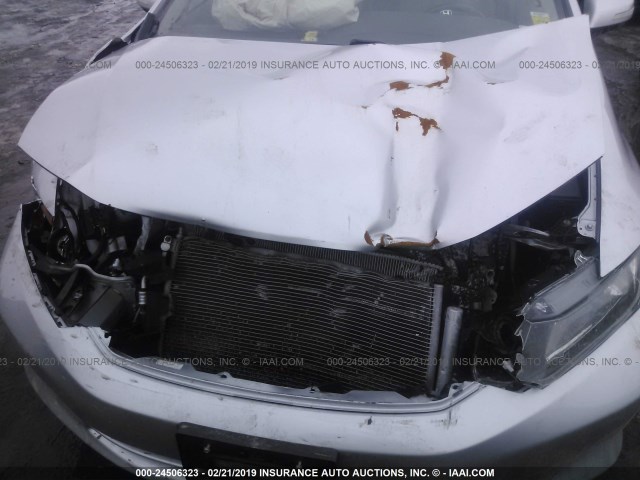 JHMFB4F3XCS010281 - 2012 HONDA CIVIC HYBRID L SILVER photo 6