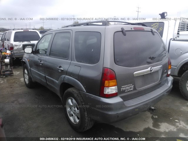 4F2YU09132KM49148 - 2002 MAZDA TRIBUTE LX/ES GRAY photo 3