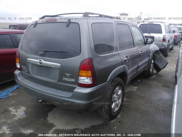 4F2YU09132KM49148 - 2002 MAZDA TRIBUTE LX/ES GRAY photo 4