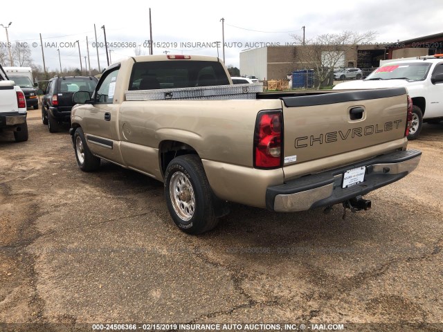 1GCEC14X55Z283041 - 2005 CHEVROLET SILVERADO C1500 GOLD photo 3