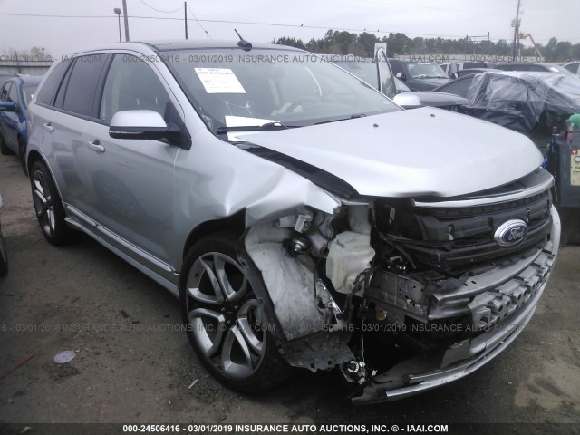 2FMDK3AK3DBC73950 - 2013 FORD EDGE SPORT SILVER photo 1