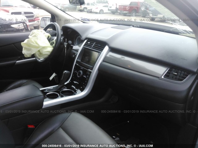 2FMDK3AK3DBC73950 - 2013 FORD EDGE SPORT SILVER photo 5