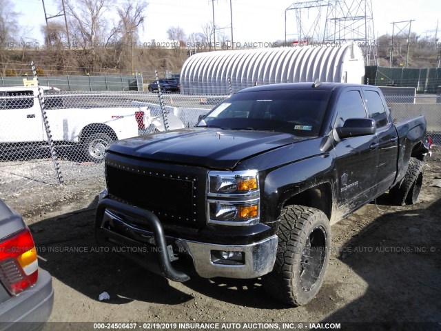 1GCVKREC0FZ241763 - 2015 CHEVROLET SILVERADO K1500 LT BLACK photo 2