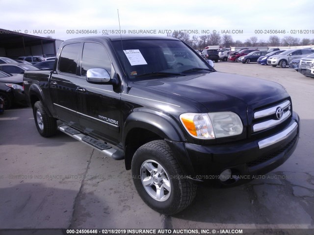 5TBET34135S474524 - 2005 TOYOTA TUNDRA DOUBLE CAB SR5 BLACK photo 1