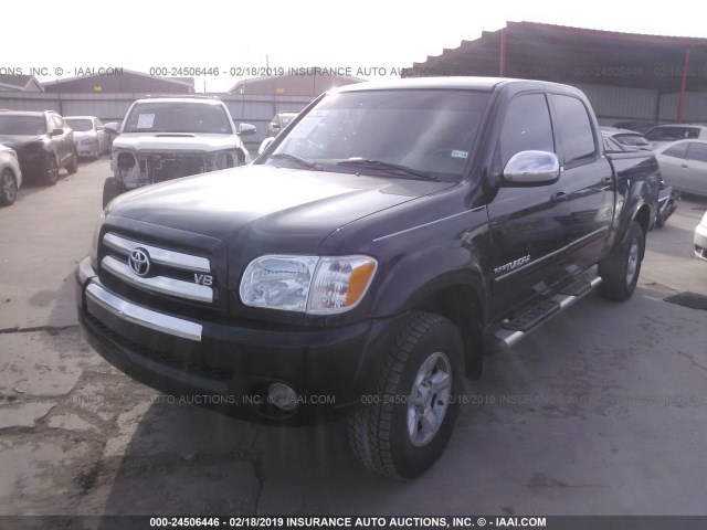 5TBET34135S474524 - 2005 TOYOTA TUNDRA DOUBLE CAB SR5 BLACK photo 2