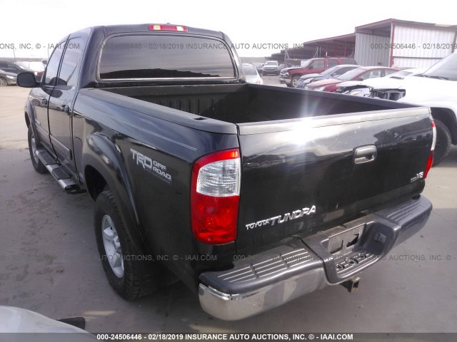 5TBET34135S474524 - 2005 TOYOTA TUNDRA DOUBLE CAB SR5 BLACK photo 3