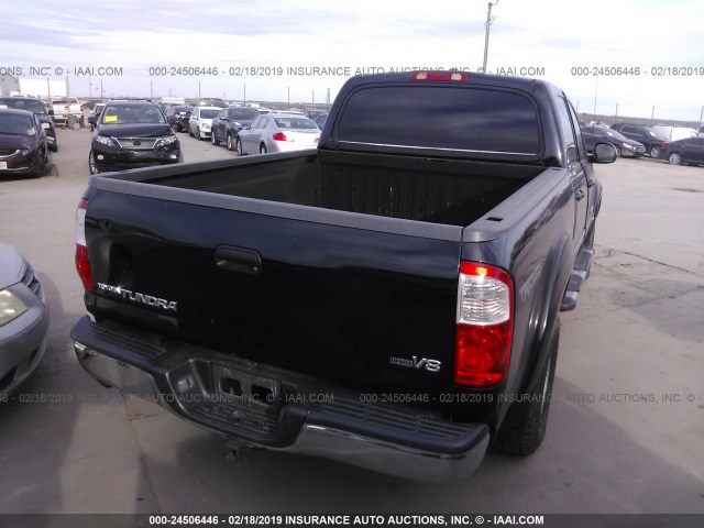 5TBET34135S474524 - 2005 TOYOTA TUNDRA DOUBLE CAB SR5 BLACK photo 4