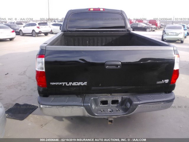 5TBET34135S474524 - 2005 TOYOTA TUNDRA DOUBLE CAB SR5 BLACK photo 6