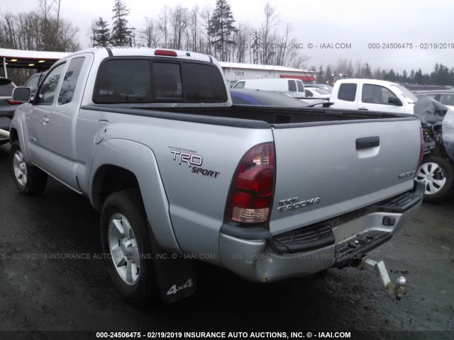 5TEUU42N56Z221723 - 2006 TOYOTA TACOMA ACCESS CAB ვერცხლისფერი ფოტო 3