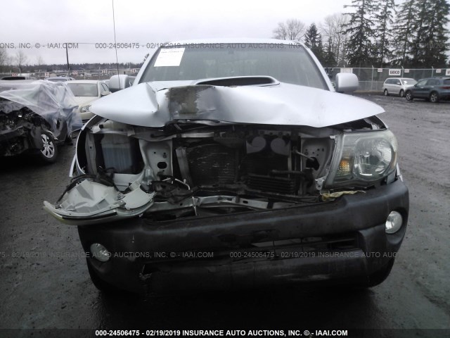 5TEUU42N56Z221723 - 2006 TOYOTA TACOMA ACCESS CAB ვერცხლისფერი ფოტო 6