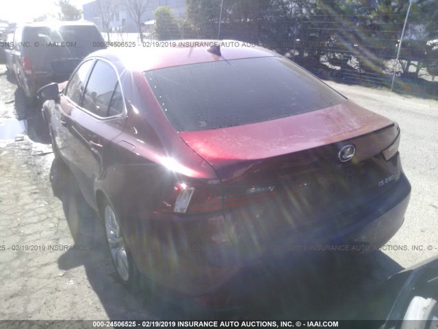 JTHBF1D29E5006817 - 2014 LEXUS IS 250 RED photo 3