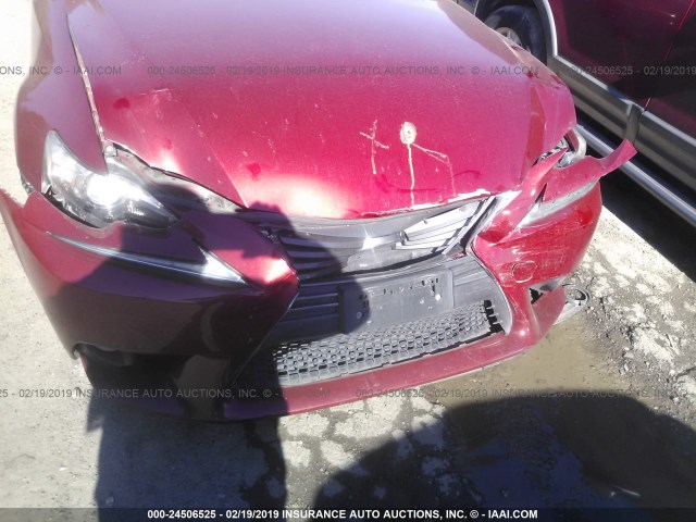 JTHBF1D29E5006817 - 2014 LEXUS IS 250 RED photo 6