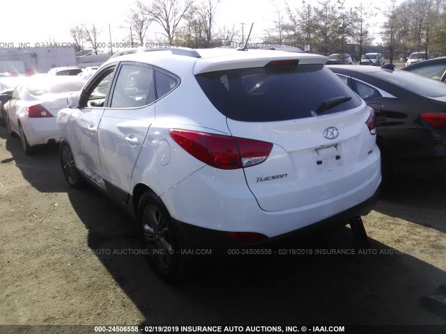 KM8JUCAG7EU844800 - 2014 HYUNDAI Tucson GLS/LIMITED/SE WHITE photo 3