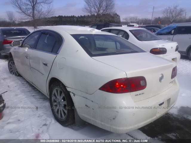 1G4HD57129U145156 - 2009 BUICK LUCERNE CXL WHITE photo 3