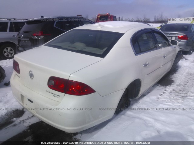 1G4HD57129U145156 - 2009 BUICK LUCERNE CXL WHITE photo 4