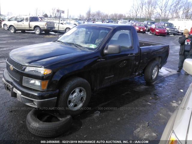 1GCCS148258291414 - 2005 CHEVROLET COLORADO BLACK photo 2