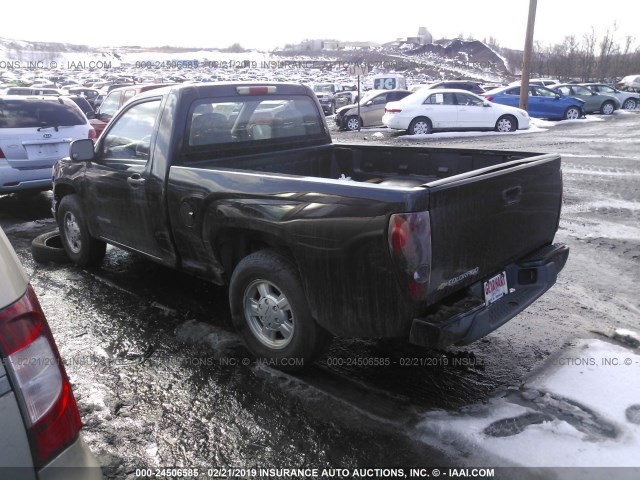 1GCCS148258291414 - 2005 CHEVROLET COLORADO BLACK photo 3