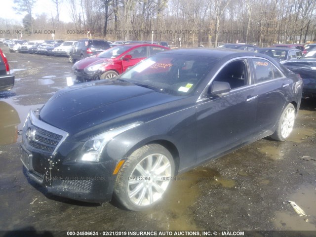 1G6AH5R36D0128758 - 2013 CADILLAC ATS LUXURY BLACK photo 2