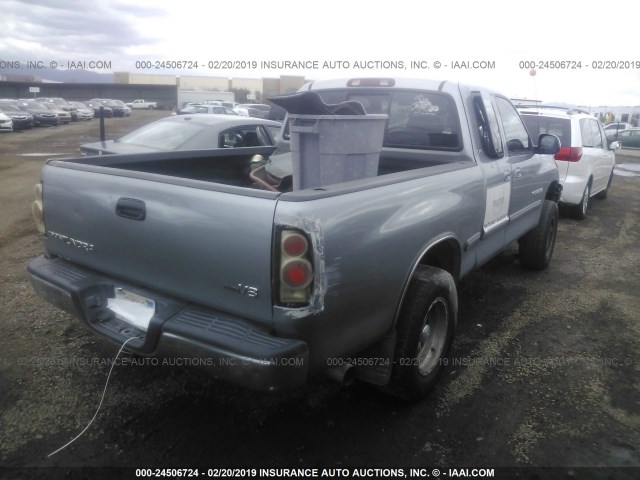 5TBRT34121S176350 - 2001 TOYOTA TUNDRA ACCESS CAB/ACCESS CAB SR5 GRAY photo 4