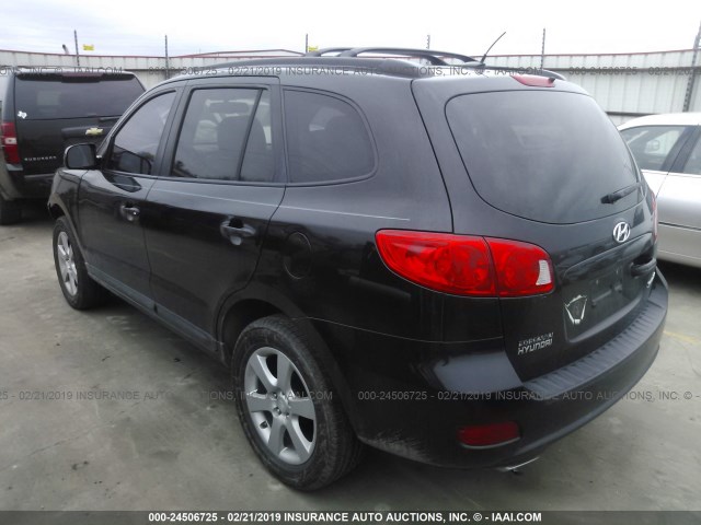 5NMSH13E89H303460 - 2009 HYUNDAI SANTA FE SE/LIMITED BLACK photo 3