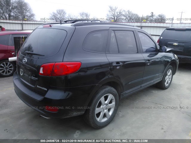 5NMSH13E89H303460 - 2009 HYUNDAI SANTA FE SE/LIMITED BLACK photo 4