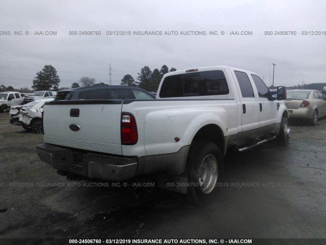 1FTXW42R38ED68736 - 2008 FORD F450 SUPER DUTY WHITE photo 4