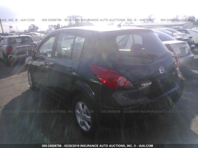 3N1BC13E27L459723 - 2007 NISSAN VERSA S/SL BLACK photo 3