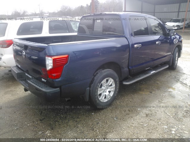 1N6AA1E62HN534777 - 2017 NISSAN TITAN SV/SL/PLATINUM RESERVE BLUE photo 4