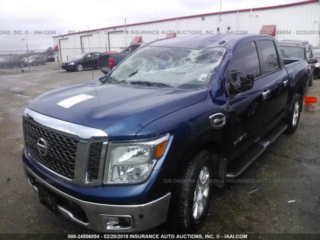 1N6AA1E62HN534777 - 2017 NISSAN TITAN SV/SL/PLATINUM RESERVE BLUE photo 6