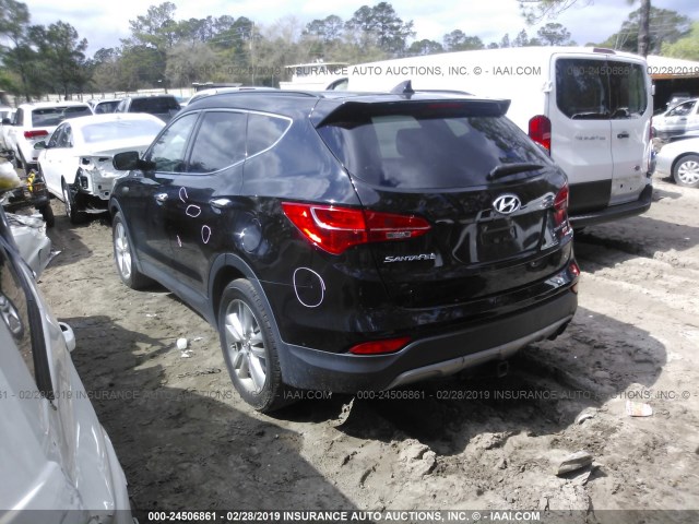 5XYZUDLA9DG077344 - 2013 HYUNDAI SANTA FE SPORT  BLACK photo 3