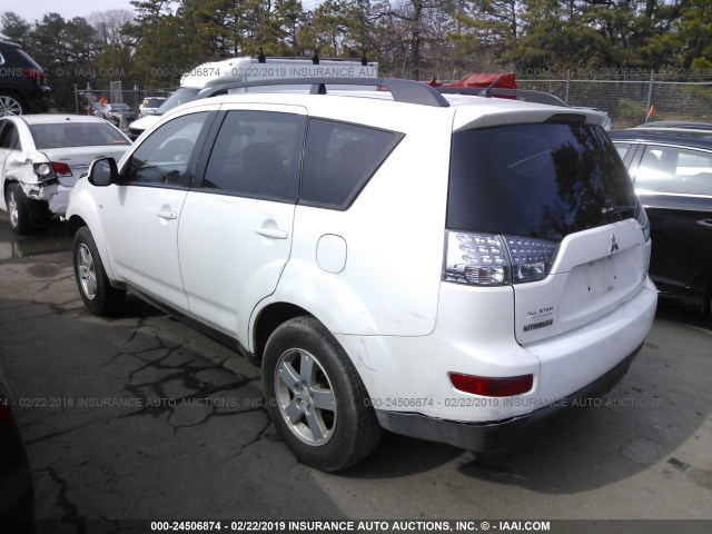 JA4LT21W38Z006055 - 2008 MITSUBISHI OUTLANDER ES WHITE photo 3