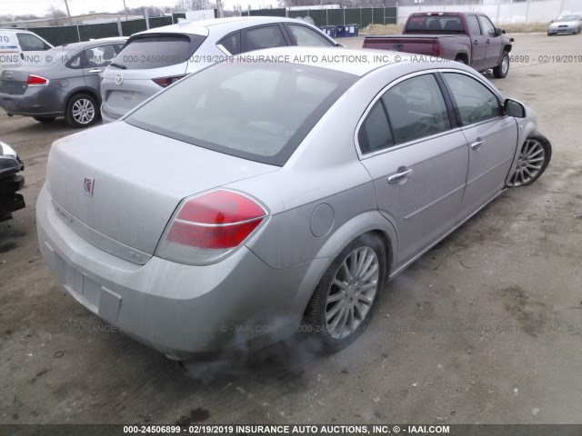 1G8ZV57768F175090 - 2008 SATURN AURA XR SILVER photo 4