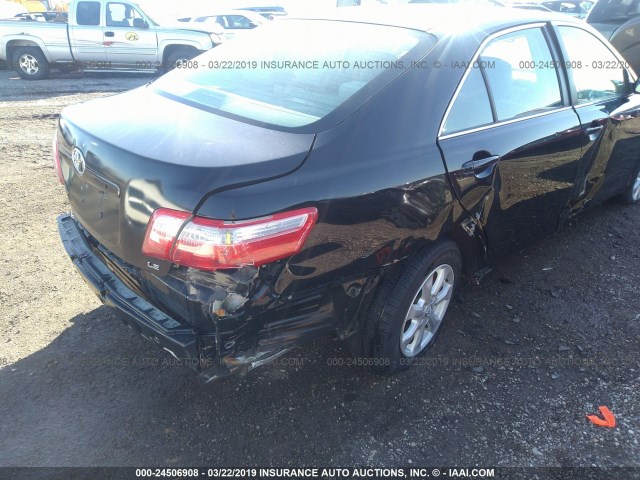 4T1BE46K09U812250 - 2009 TOYOTA CAMRY SE/LE/XLE BLACK photo 6