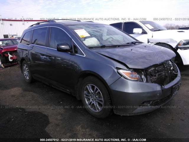 5FNRL5H63DB060558 - 2013 HONDA ODYSSEY EXL GRAY photo 1