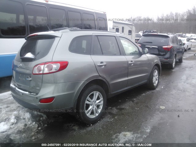 5XYZKDAG5CG094833 - 2012 HYUNDAI SANTA FE LIMITED GRAY photo 4