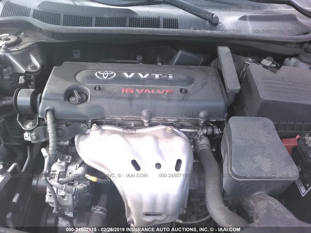 4T4BE46K18R044816 - 2008 TOYOTA CAMRY CE/LE/XLE/SE GRAY photo 10