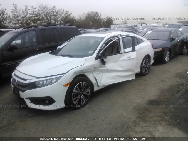 19XFC1F72GE224187 - 2016 HONDA CIVIC EXL WHITE photo 2