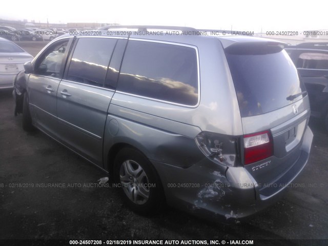 5FNRL38786B033081 - 2006 HONDA ODYSSEY EXL SILVER photo 3