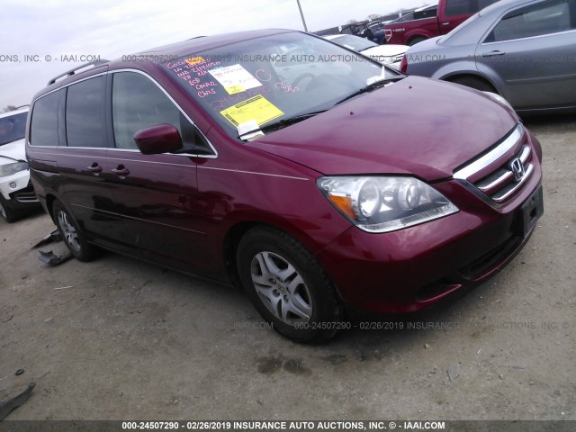 5FNRL38706B429439 - 2006 HONDA ODYSSEY EXL BURGUNDY photo 1