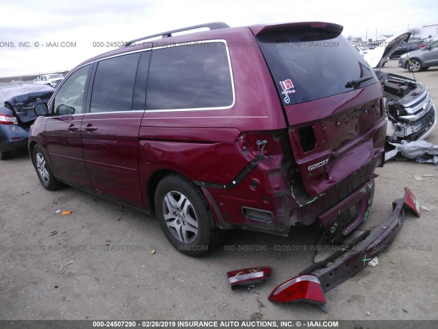 5FNRL38706B429439 - 2006 HONDA ODYSSEY EXL BURGUNDY photo 3